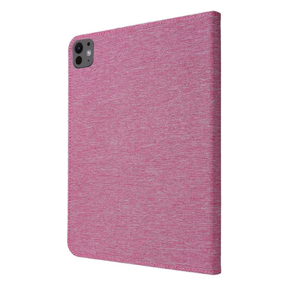 For iPad Air 13 2024 Fabric Leather Tablet Case(Rose Red) - iPad Air 13 2024 Cases by PMC Jewellery | Online Shopping South Africa | PMC Jewellery | Buy Now Pay Later Mobicred