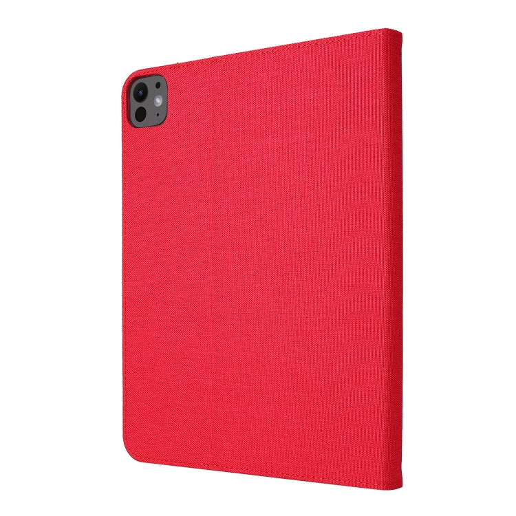 For iPad Pro 13 2024 Fabric Leather Tablet Case(Red) - iPad Pro 13 2024 Cases by PMC Jewellery | Online Shopping South Africa | PMC Jewellery | Buy Now Pay Later Mobicred
