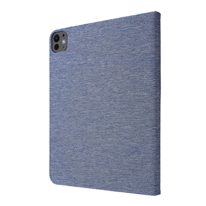 For iPad Pro 13 2024 Fabric Leather Tablet Case(Blue) - iPad Pro 13 2024 Cases by PMC Jewellery | Online Shopping South Africa | PMC Jewellery | Buy Now Pay Later Mobicred