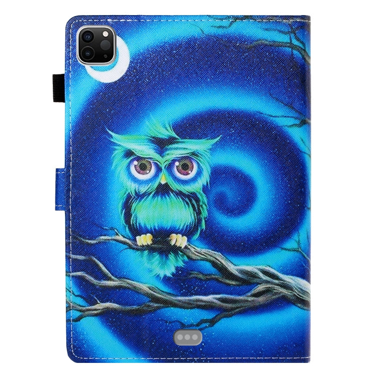 For iPad Pro 11 2024 Coloured Drawing Stitching Smart Leather Tablet Case(Moon Owl) - iPad Pro 11 2024 Cases by PMC Jewellery | Online Shopping South Africa | PMC Jewellery | Buy Now Pay Later Mobicred