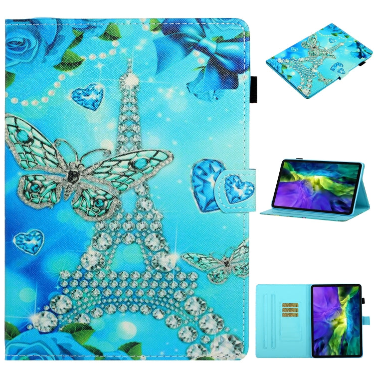 For iPad Pro 11 2024 Coloured Drawing Stitching Smart Leather Tablet Case(Butterfly Tower) - iPad Pro 11 2024 Cases by PMC TechLife | Online Shopping South Africa | PMC TechLife | Buy Now Pay Later Mobicred