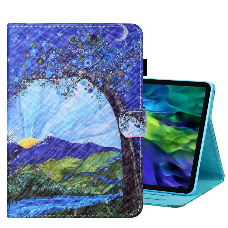 For iPad Pro 11 2024 Coloured Drawing Stitching Smart Leather Tablet Case(Mountain View) - iPad Pro 11 2024 Cases by PMC Jewellery | Online Shopping South Africa | PMC Jewellery | Buy Now Pay Later Mobicred
