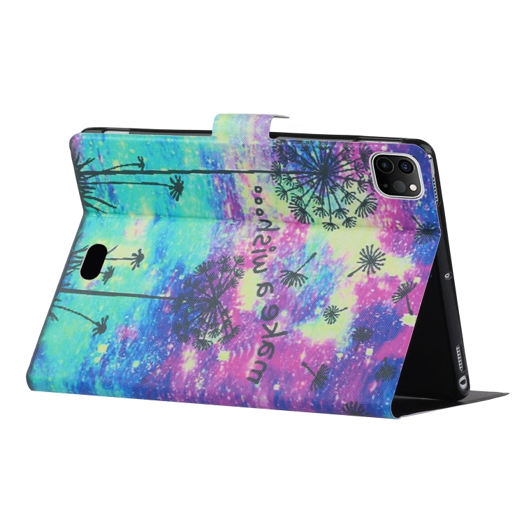 For iPad Pro 11 2024 Voltage Coloured Drawing Smart Leather Tablet Case(Dandelion) - iPad Pro 11 2024 Cases by PMC TechLife | Online Shopping South Africa | PMC TechLife | Buy Now Pay Later Mobicred