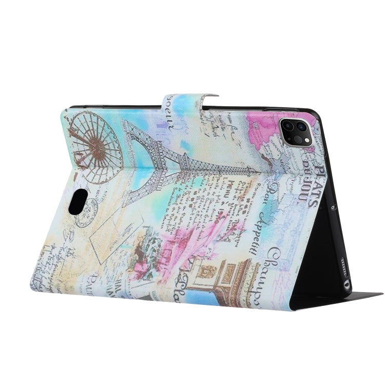 For iPad Pro 11 2024 Voltage Coloured Drawing Smart Leather Tablet Case(Iron Tower) - iPad Pro 11 2024 Cases by PMC TechLife | Online Shopping South Africa | PMC TechLife | Buy Now Pay Later Mobicred