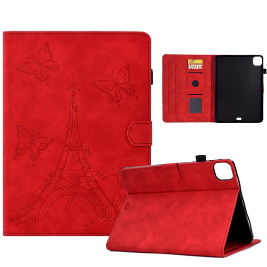 For iPad Pro 11 2024 Tower Embossed Leather Smart Tablet Case(Red) - iPad Pro 11 2024 Cases by PMC Jewellery | Online Shopping South Africa | PMC Jewellery | Buy Now Pay Later Mobicred