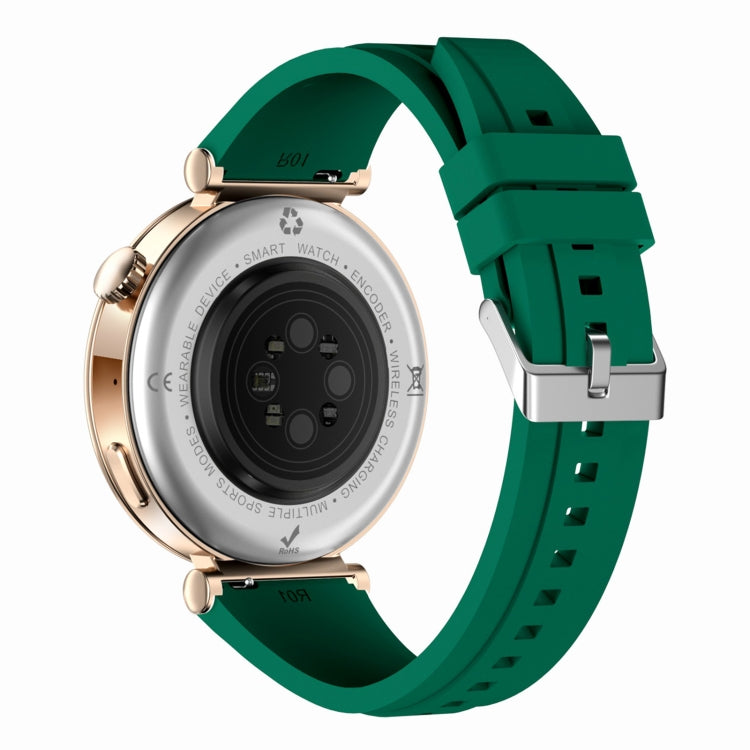 WS520 1.28 inch IP67 Sport Smart Watch, Support Bluetooth Call / Sleep / Blood Oxygen / Heart Rate / Blood Pressure Health Monitor(Rose Gold+Green) - Smart Watches by PMC Jewellery | Online Shopping South Africa | PMC Jewellery | Buy Now Pay Later Mobicred