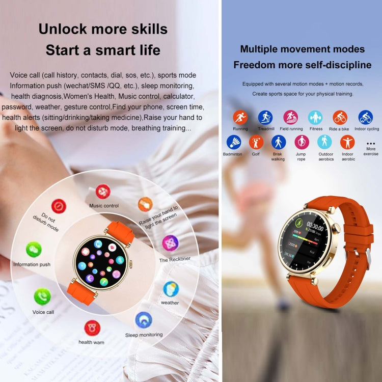 WS520 1.28 inch IP67 Sport Smart Watch, Support Bluetooth Call / Sleep / Blood Oxygen / Heart Rate / Blood Pressure Health Monitor(Rose Gold+Green) - Smart Watches by PMC TechLife | Online Shopping South Africa | PMC TechLife | Buy Now Pay Later Mobicred