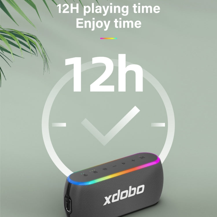 Xdobo X8 III BT5.3 IPX7 Wireless Speaker with RGB Light, Support Bluetooth/TF Card/USB/AUX(Grey) - free shipping - PMC Jewellery - Order now!
