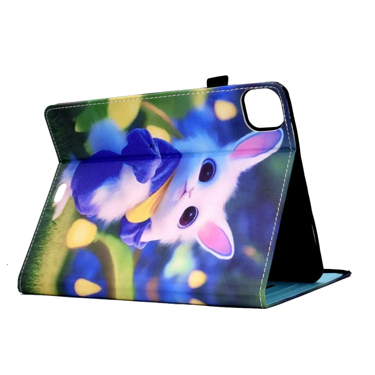 For iPad Pro 11 2024 Painted Elastic Band Smart Leather Tablet Case(Cute Rabbit) - iPad Pro 11 2024 Cases by PMC Jewellery | Online Shopping South Africa | PMC Jewellery | Buy Now Pay Later Mobicred
