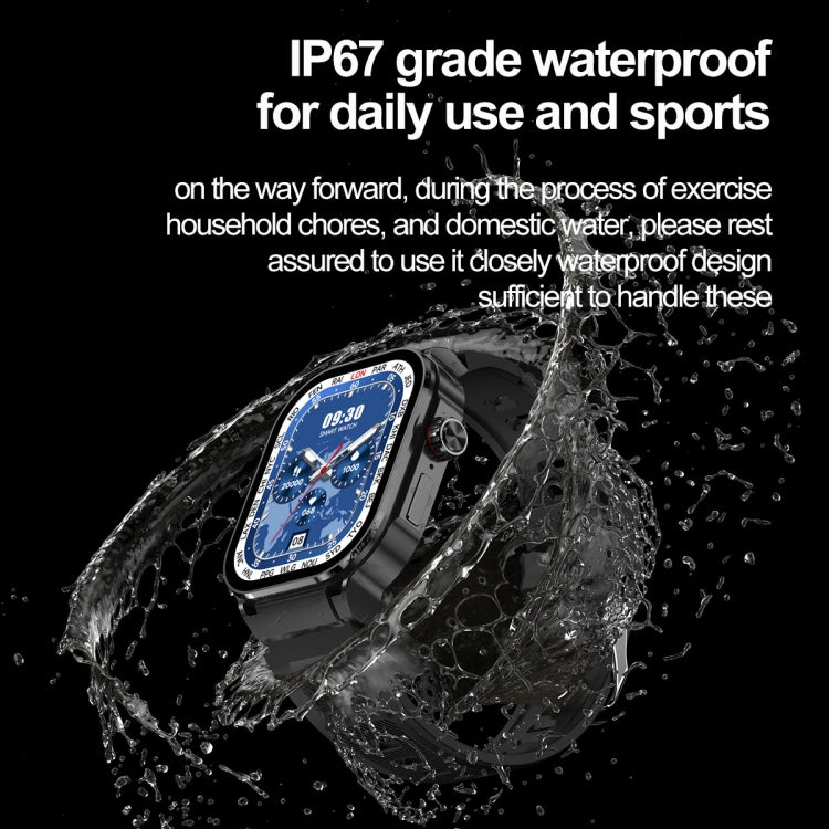 G40S 2.06 inch IP67 BT5.2 Sport Smart Watch, Support Bluetooth Call / Sleep / Blood Oxygen / Heart Rate / Blood Pressure Health Monitor(Grey) - Smart Watches by PMC TechLife | Online Shopping South Africa | PMC TechLife | Buy Now Pay Later Mobicred