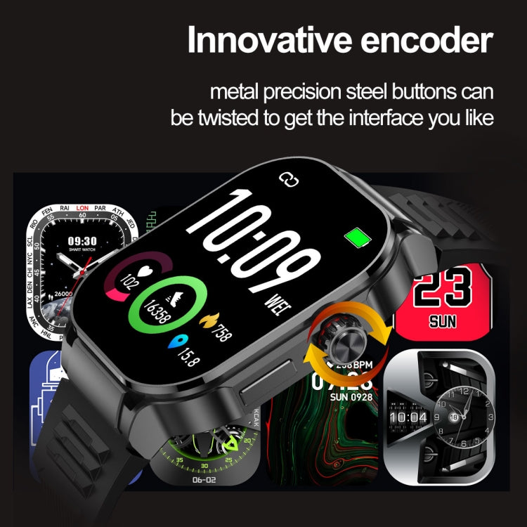 G40S 2.06 inch IP67 BT5.2 Sport Smart Watch, Support Bluetooth Call / Sleep / Blood Oxygen / Heart Rate / Blood Pressure Health Monitor(Black) - Smart Watches by PMC Jewellery | Online Shopping South Africa | PMC Jewellery | Buy Now Pay Later Mobicred