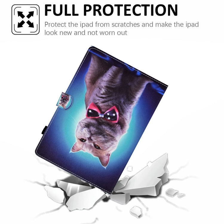 For iPad Pro 11 2024 Painted Stitching Smart Leather Tablet Case(Bow Tie Cat) - iPad Pro 11 2024 Cases by PMC Jewellery | Online Shopping South Africa | PMC Jewellery | Buy Now Pay Later Mobicred