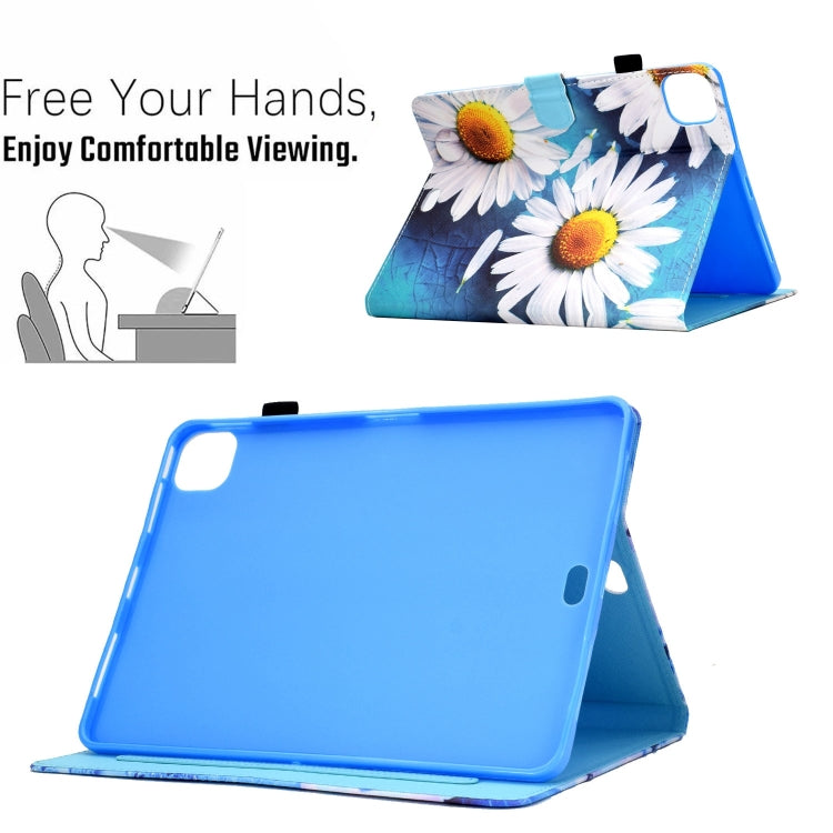 For iPad Pro 11 2024 Painted Stitching Smart Leather Tablet Case(Sunflower) - iPad Pro 11 2024 Cases by PMC Jewellery | Online Shopping South Africa | PMC Jewellery | Buy Now Pay Later Mobicred