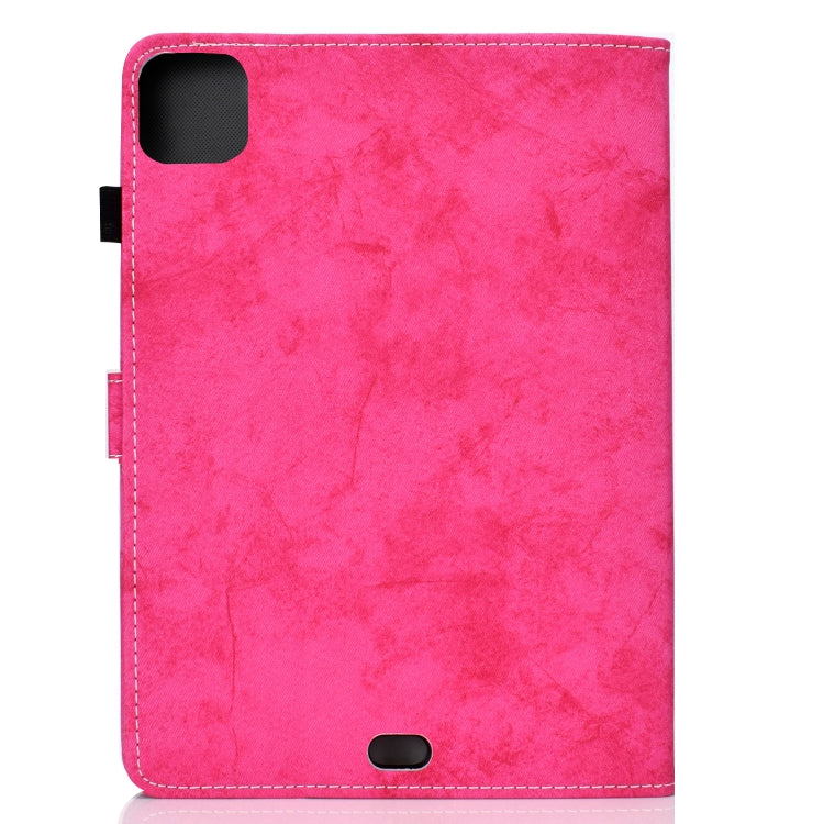 For iPad Pro 11 2024 Marble Style Cloth Texture Smart Leather Tablet Case(Rose Red) - iPad Pro 11 2024 Cases by PMC Jewellery | Online Shopping South Africa | PMC Jewellery | Buy Now Pay Later Mobicred