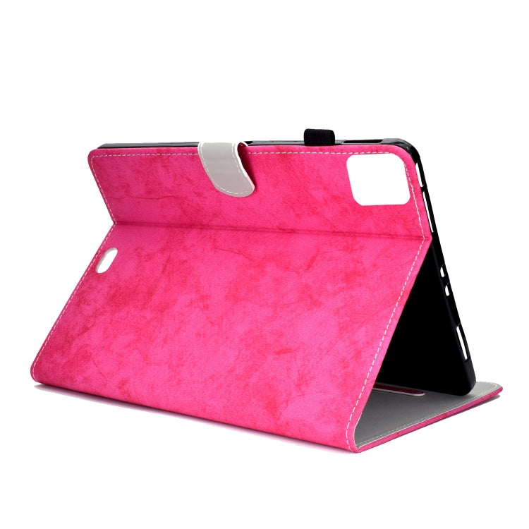 For iPad Pro 11 2024 Marble Style Cloth Texture Smart Leather Tablet Case(Rose Red) - iPad Pro 11 2024 Cases by PMC Jewellery | Online Shopping South Africa | PMC Jewellery | Buy Now Pay Later Mobicred