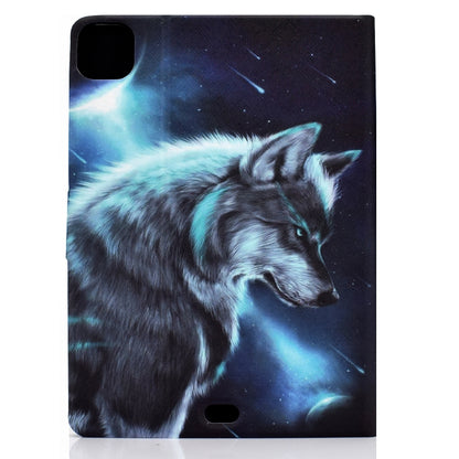 For iPad Pro 11 2024 Colored Drawing Smart Leather Tablet Case(Wolf) - iPad Pro 11 2024 Cases by PMC Jewellery | Online Shopping South Africa | PMC Jewellery | Buy Now Pay Later Mobicred