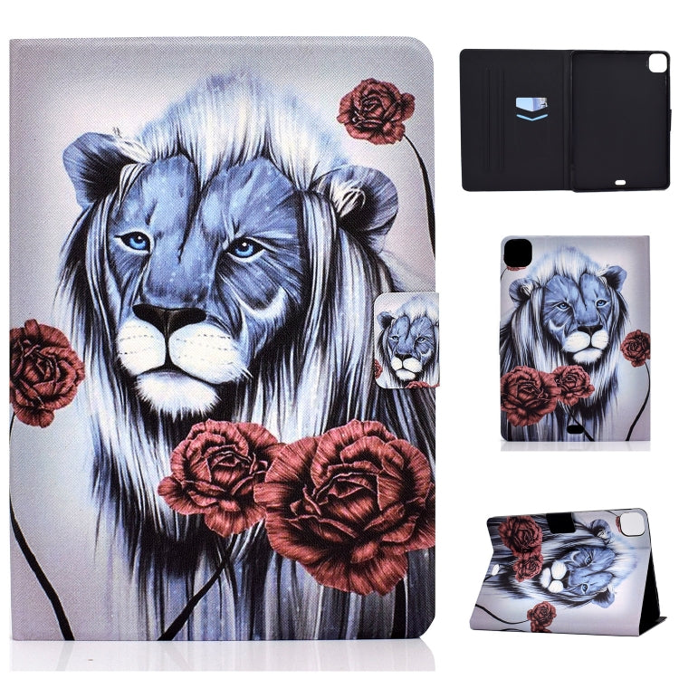 For iPad Pro 11 2024 Colored Drawing Smart Leather Tablet Case(Rose Lion) - iPad Pro 11 2024 Cases by PMC Jewellery | Online Shopping South Africa | PMC Jewellery | Buy Now Pay Later Mobicred