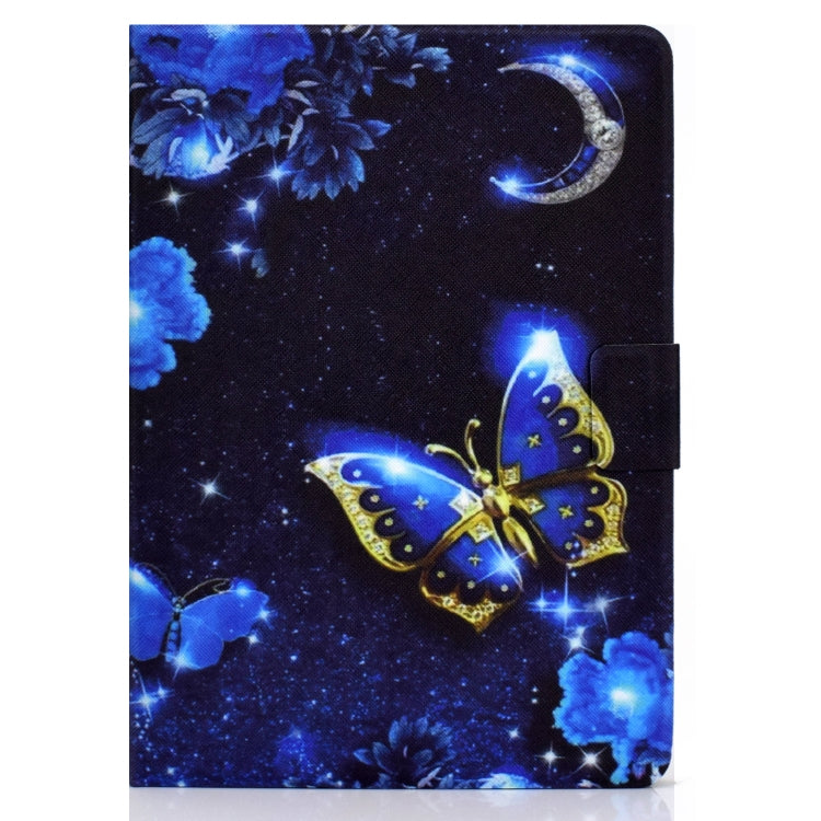 For iPad Pro 11 2024 Colored Drawing Horizontal Flip Tablet Leather Case(Blue Butterfly) - iPad Pro 11 2024 Cases by PMC Jewellery | Online Shopping South Africa | PMC Jewellery | Buy Now Pay Later Mobicred