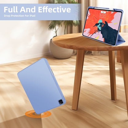 For iPad Pro 13 2024 3-fold TPU Smart Leather Tablet Case with Pen Slot(Ice Blue) - iPad Pro 13 2024 Cases by PMC Jewellery | Online Shopping South Africa | PMC Jewellery | Buy Now Pay Later Mobicred