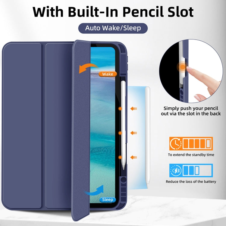 For iPad Pro 13 2024 3-fold TPU Smart Leather Tablet Case with Pen Slot(Royal Blue) - iPad Pro 13 2024 Cases by PMC TechLife | Online Shopping South Africa | PMC TechLife | Buy Now Pay Later Mobicred