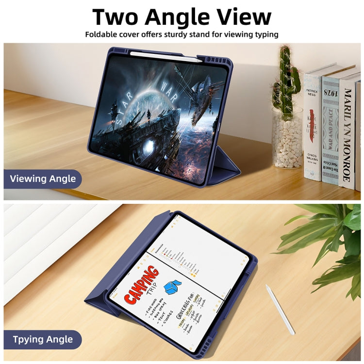 For iPad Pro 13 2024 3-fold TPU Smart Leather Tablet Case with Pen Slot(Royal Blue) - iPad Pro 13 2024 Cases by PMC TechLife | Online Shopping South Africa | PMC TechLife | Buy Now Pay Later Mobicred