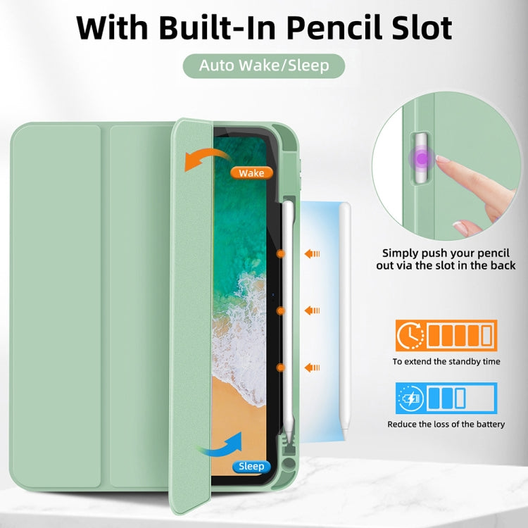 For iPad Pro 13 2024 3-fold TPU Smart Leather Tablet Case with Pen Slot(Green) - iPad Pro 13 2024 Cases by PMC Jewellery | Online Shopping South Africa | PMC Jewellery | Buy Now Pay Later Mobicred