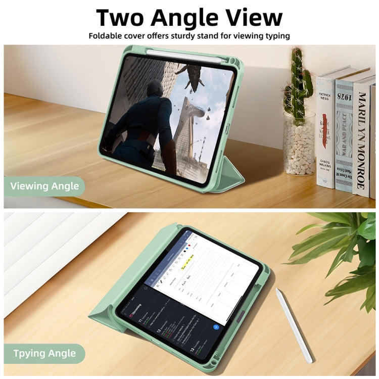 For iPad Pro 13 2024 3-fold TPU Smart Leather Tablet Case with Pen Slot(Green) - iPad Pro 13 2024 Cases by PMC TechLife | Online Shopping South Africa | PMC TechLife | Buy Now Pay Later Mobicred