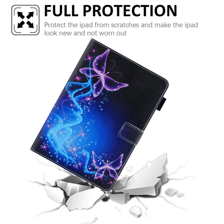 For iPad Pro 11 2024 Colored Drawing Leather Smart Tablet Case(Dual Purple Butterflies) - iPad Pro 11 2024 Cases by PMC TechLife | Online Shopping South Africa | PMC TechLife | Buy Now Pay Later Mobicred
