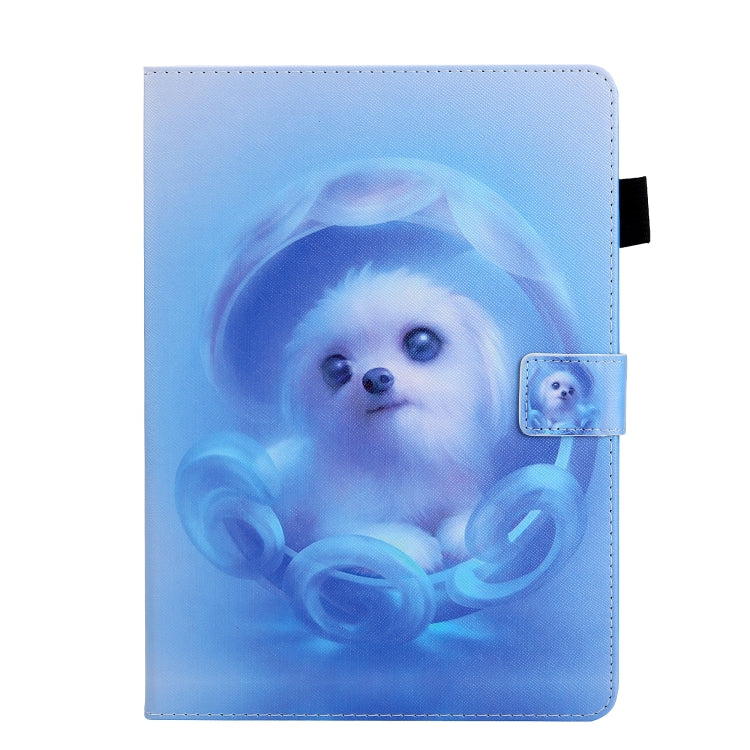 For iPad Pro 11 2024 Colored Drawing Leather Smart Tablet Case(Blue Dog) - iPad Pro 11 2024 Cases by PMC TechLife | Online Shopping South Africa | PMC TechLife | Buy Now Pay Later Mobicred