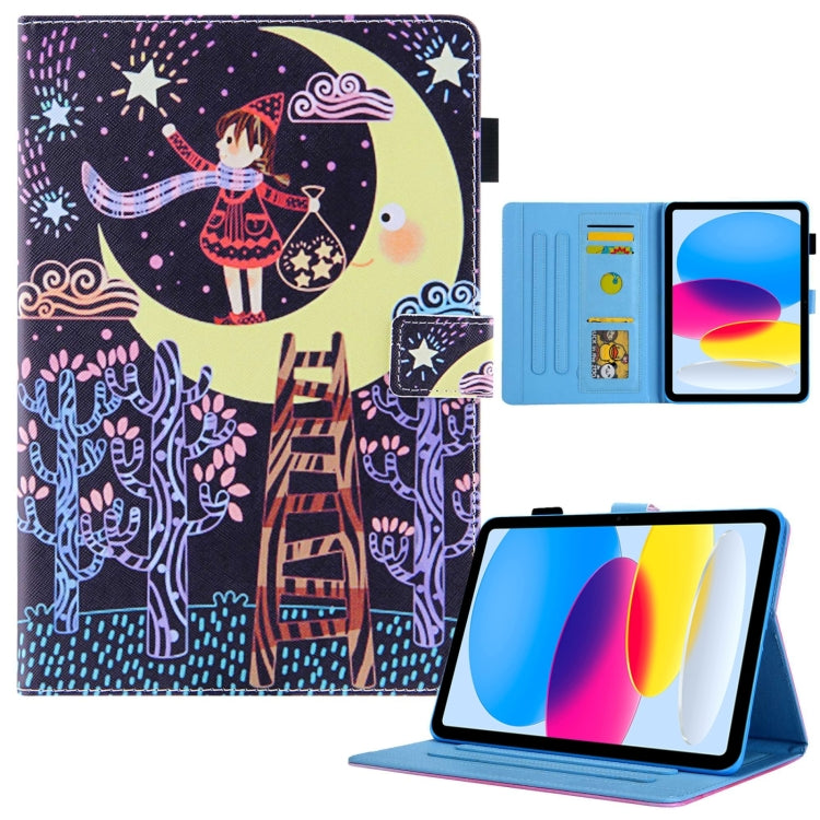 For iPad Pro 11 2024 Colored Drawing Leather Smart Tablet Case(Catch Stars Girl) - iPad Pro 11 2024 Cases by PMC TechLife | Online Shopping South Africa | PMC TechLife | Buy Now Pay Later Mobicred