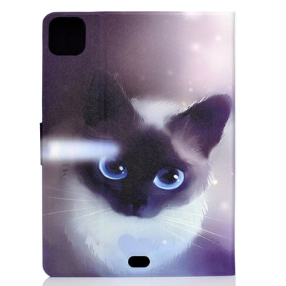 For iPad Pro 11 2024 Voltage Colored Drawing Smart Leather Tablet Case(Blue Eyed Cat) - iPad Pro 11 2024 Cases by PMC Jewellery | Online Shopping South Africa | PMC Jewellery | Buy Now Pay Later Mobicred