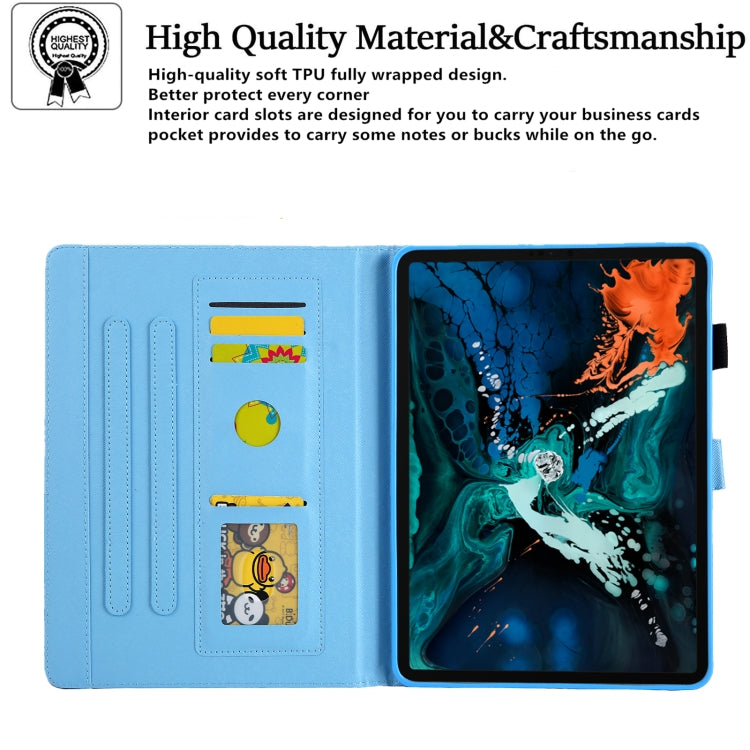 For iPad Pro 11 2024 Colored Drawing Leather Smart Tablet Case(Cute Wolf) - iPad Pro 11 2024 Cases by PMC TechLife | Online Shopping South Africa | PMC TechLife | Buy Now Pay Later Mobicred