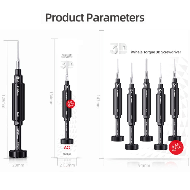 3 in 1 QianLi iWhale Special S2 Steel Magnetic Torque 3D Screwdriver, Model:A/B/C - free shipping - PMC TechLife - Order now!