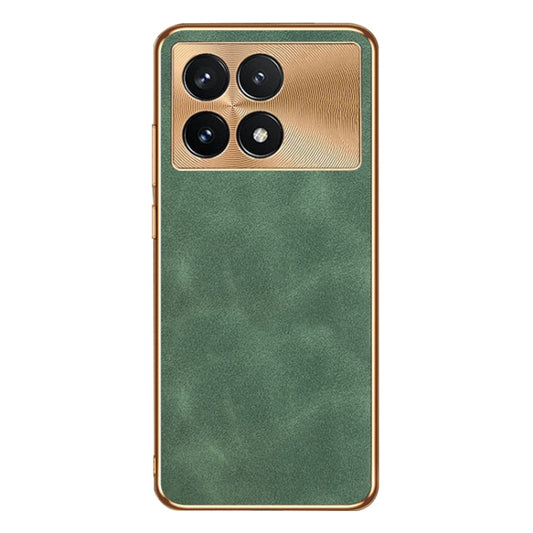 For Xiaomi Redmi K70 Pro Electroplating Lambskin Leather Phone Case(Green) - K70 Pro Cases by PMC Jewellery | Online Shopping South Africa | PMC Jewellery | Buy Now Pay Later Mobicred