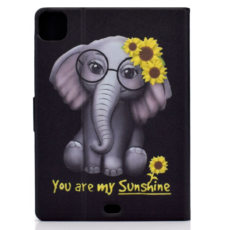 For iPad Pro 11 2024 Voltage Colored Drawing Smart Leather Tablet Case(Flower Elephant) - iPad Pro 11 2024 Cases by PMC Jewellery | Online Shopping South Africa | PMC Jewellery | Buy Now Pay Later Mobicred