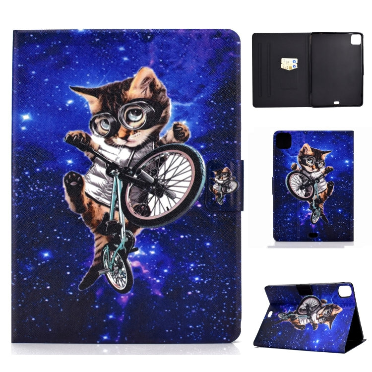 For iPad Pro 11 2024 Voltage Colored Drawing Smart Leather Tablet Case(Glasses Cat) - iPad Pro 11 2024 Cases by PMC Jewellery | Online Shopping South Africa | PMC Jewellery | Buy Now Pay Later Mobicred