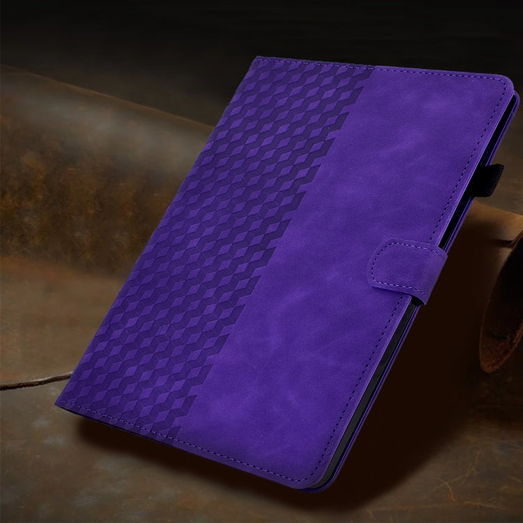 For iPad Pro 11 2024 Rhombus Embossed Leather Tablet Case(Purple) - iPad Pro 11 2024 Cases by PMC Jewellery | Online Shopping South Africa | PMC Jewellery | Buy Now Pay Later Mobicred