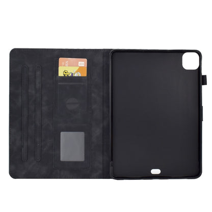 For iPad Pro 11 2024 Rhombus Embossed Leather Tablet Case(Black) - iPad Pro 11 2024 Cases by PMC Jewellery | Online Shopping South Africa | PMC Jewellery | Buy Now Pay Later Mobicred