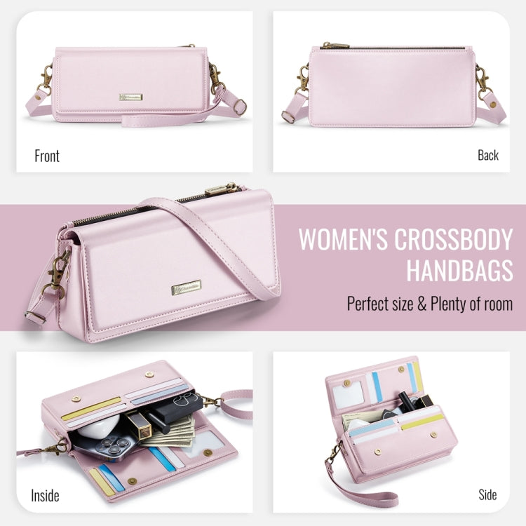 CaseMe ME30 Max Multifunctional Large-Capacity Shoulder Crossbody Phone Bag(Pink) -  by CaseMe | Online Shopping South Africa | PMC Jewellery | Buy Now Pay Later Mobicred