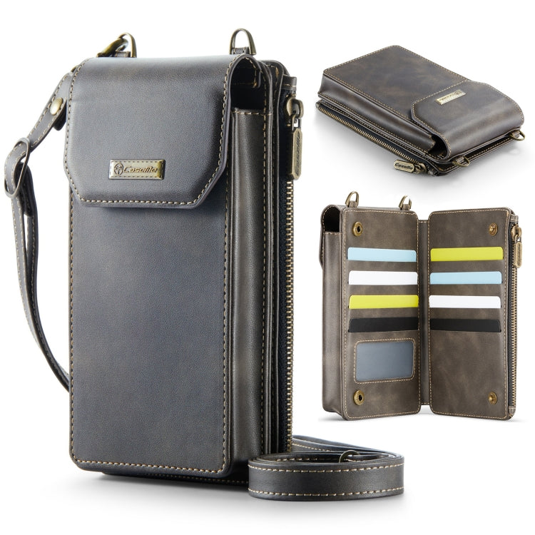 CaseMe Me40 Vertical Multifunctional Shoulder Crossbody Phone Bag(Coffee) -  by CaseMe | Online Shopping South Africa | PMC Jewellery | Buy Now Pay Later Mobicred