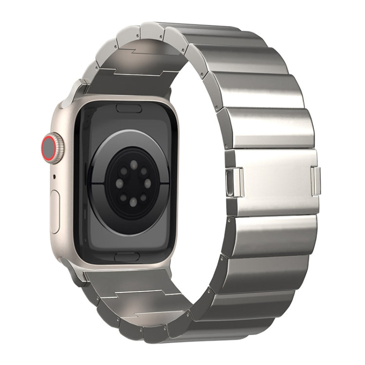 For Apple Watch Series 3 42mm One-Bead Magnetic Buckle Titanium Metal Watch Band(Silver) - free shipping - PMC TechLife - Order now!