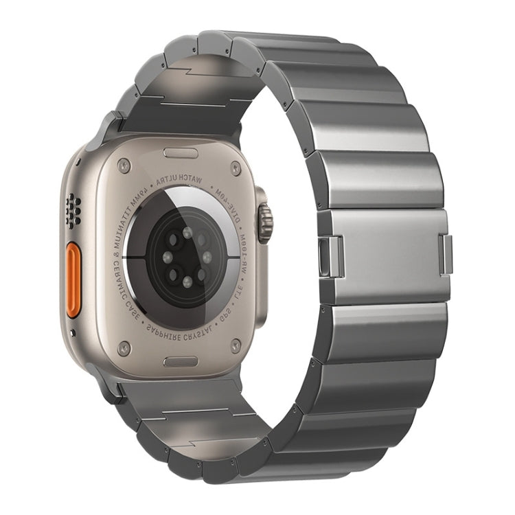 For Apple Watch Series 10 46mm One-Bead Magnetic Buckle Titanium Metal Watch Band(Grey) - free shipping - PMc TechLife - Order now!