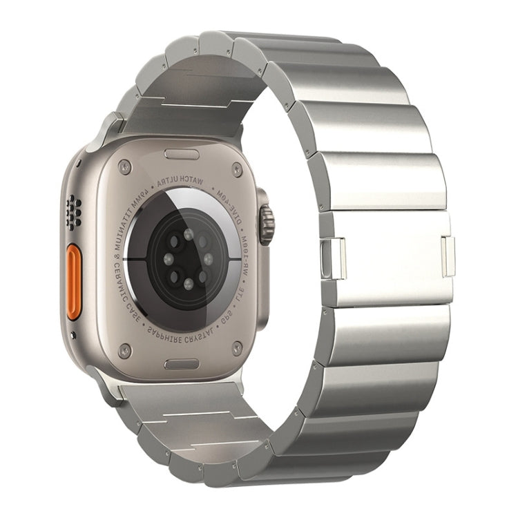 For Apple Watch Series 10 46mm One-Bead Magnetic Buckle Titanium Metal Watch Band(Titanium Color) - free shipping - PMc TechLife - Order now!