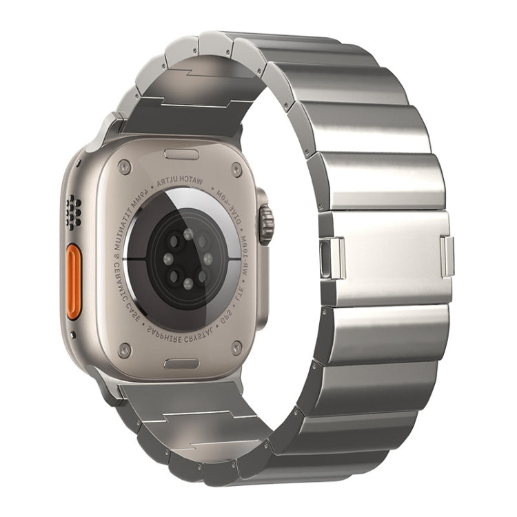 For Apple Watch Series 10 42mm One-Bead Magnetic Buckle Titanium Metal Watch Band(Silver) - free shipping - PMc TechLife - Order now!