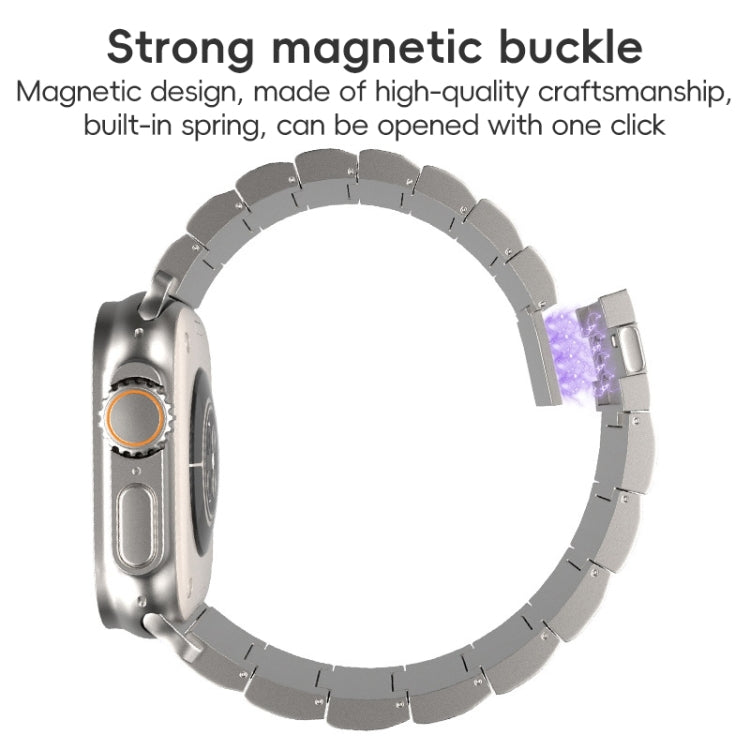 For Apple Watch Series 2 42mm One-Bead Magnetic Buckle Titanium Metal Watch Band(Silver) - free shipping - PMC TechLife - Order now!