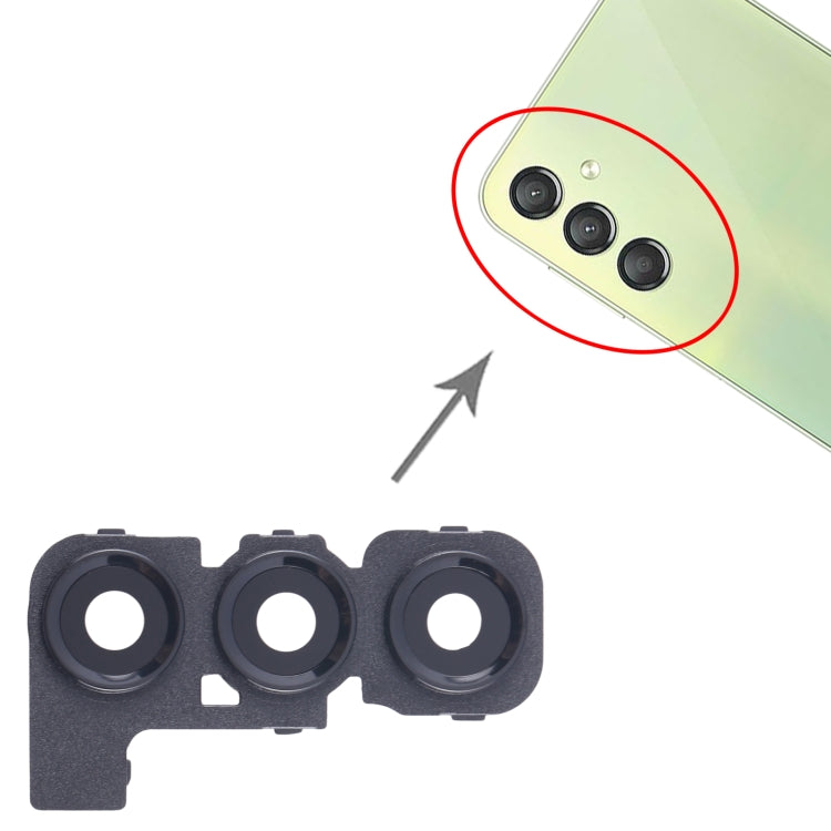 For Samsung Galaxy A24 4G SM-A245F 10pcs Original Rear Camera Lens Cover(Black) - Camera by PMC Jewellery | Online Shopping South Africa | PMC Jewellery | Buy Now Pay Later Mobicred