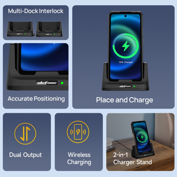 Ulefone UAS22 33W Desk Charging Dock For Armor 26 Ultra - Dock Charger by Ulefone | Online Shopping South Africa | PMC Jewellery | Buy Now Pay Later Mobicred