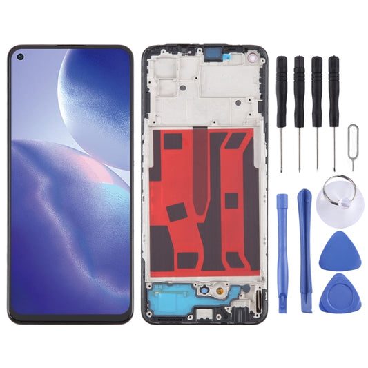 For OPPO Reno5 Z OLED LCD Screen Digitizer Full Assembly with Frame - LCD Screen by PMC Jewellery | Online Shopping South Africa | PMC Jewellery | Buy Now Pay Later Mobicred