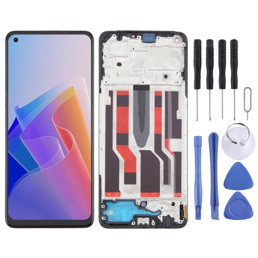 For OPPO Reno8 Z 5G OLED LCD Screen Digitizer Full Assembly with Frame - LCD Screen by PMC Jewellery | Online Shopping South Africa | PMC Jewellery | Buy Now Pay Later Mobicred