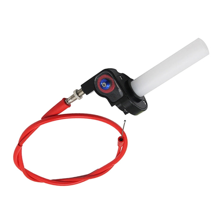 Off-road Motorcycle Modified 22mm Handle Throttle Clamp Hand Grip Big Torque Oil Visual Throttle Accelerator for with Cable(Red with Red Throttle Cable) - Grips by PMC Jewellery | Online Shopping South Africa | PMC Jewellery | Buy Now Pay Later Mobicred